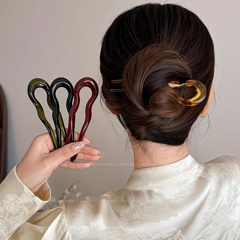4pcs Acrylic U-Shaped Hairpin, Women s Bun Hair Clip - Easy Hair Styling Tool for Ladies, Hair Additions чёрный
4pcs Acrylic U-Shaped Hairpin, Women s Bun Hair Clip - Easy Hair Styling Tool for Ladies, Hair Additions чёрный