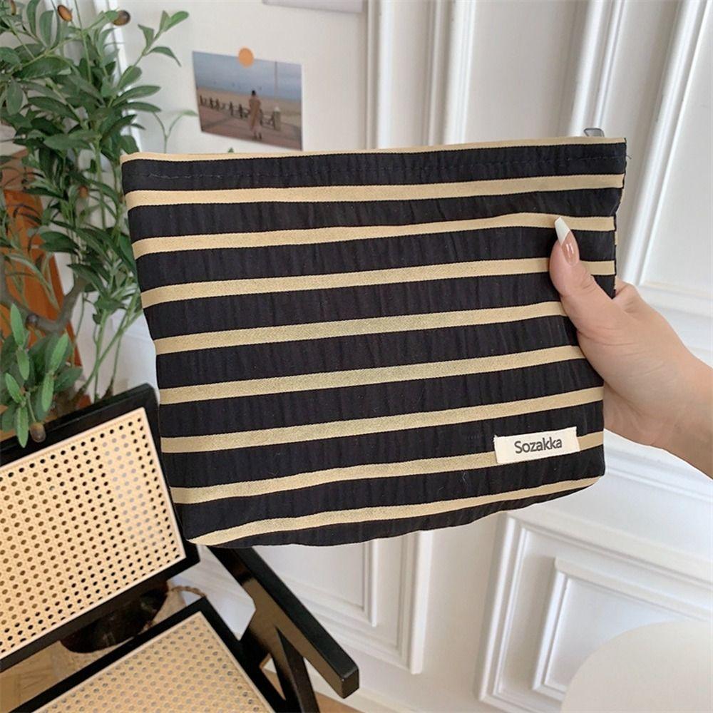 Large Capacity Stripe Makeup Bag Canvas Storage Bag Casual Cosmetic Bag Storage Reorganize
Large Capacity Stripe Makeup Bag Canvas Storage Bag Casual Cosmetic Bag Storage Reorganize