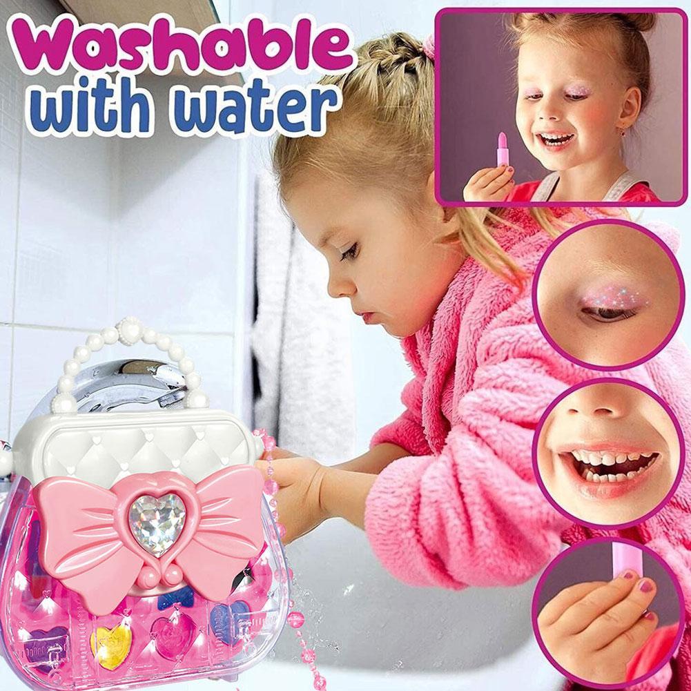 Модная детская косметика, набор для макияжа, безопасный моющийся детский макияж, игра в коробку с игрушками принцессы, детские игрушки F B4Q6 
Модная детская косметика, набор для макияжа, безопасный моющийся детский макияж, игра в коробку с игрушками принцессы, детские игрушки F B4Q6