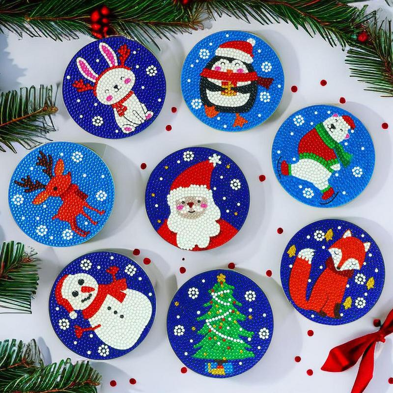 Подставки под стаканы Gem Art Christmas, набор подставок под стаканы Gem Art с рисунком и держателем, 8 шт., подстаканники для напитков с рисунком ручной работы
Подставки под стаканы Gem Art Christmas, набор подставок под стаканы Gem Art с рисунком и держателем, 8 шт., подстаканники для напитков с рисунком ручной работы