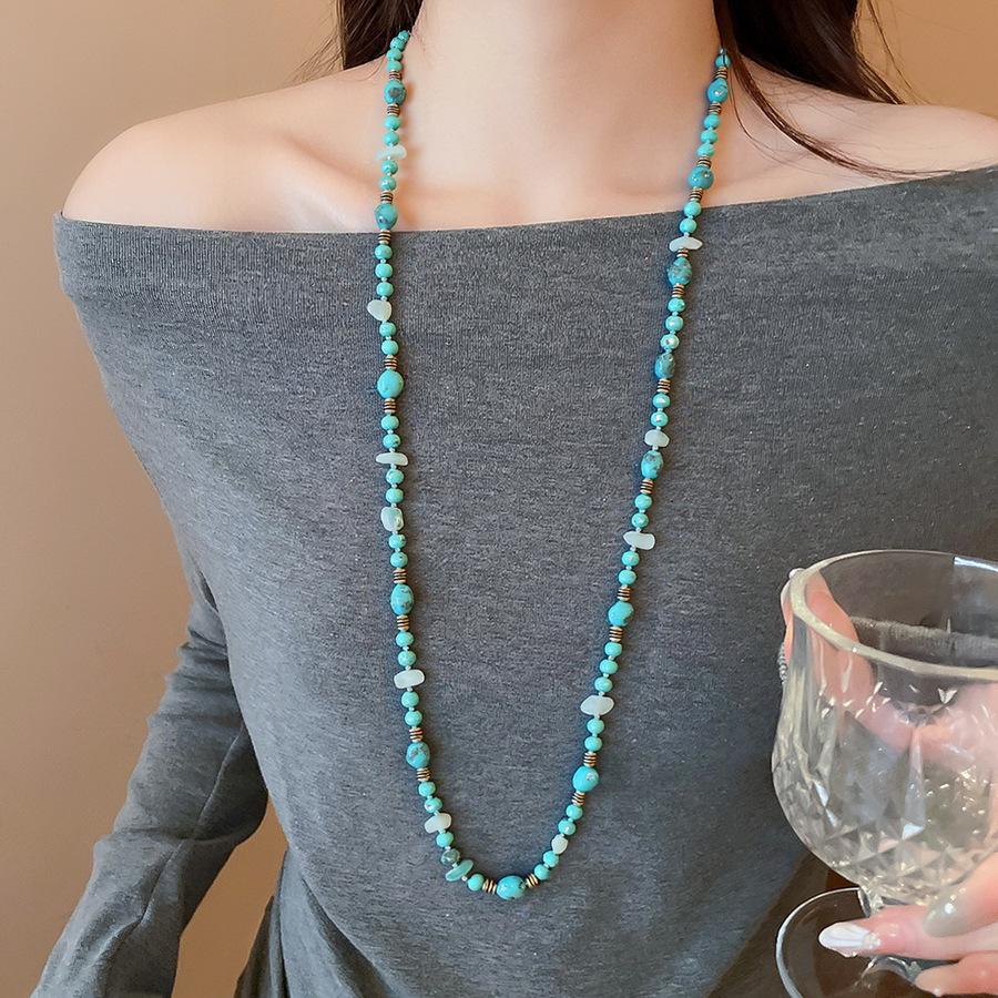 Light Luxury Natural Turquoise Beaded Multi-Layer Stacked Necklace Fashion Party Gift Accessories
Light Luxury Natural Turquoise Beaded Multi-Layer Stacked Necklace Fashion Party Gift Accessories