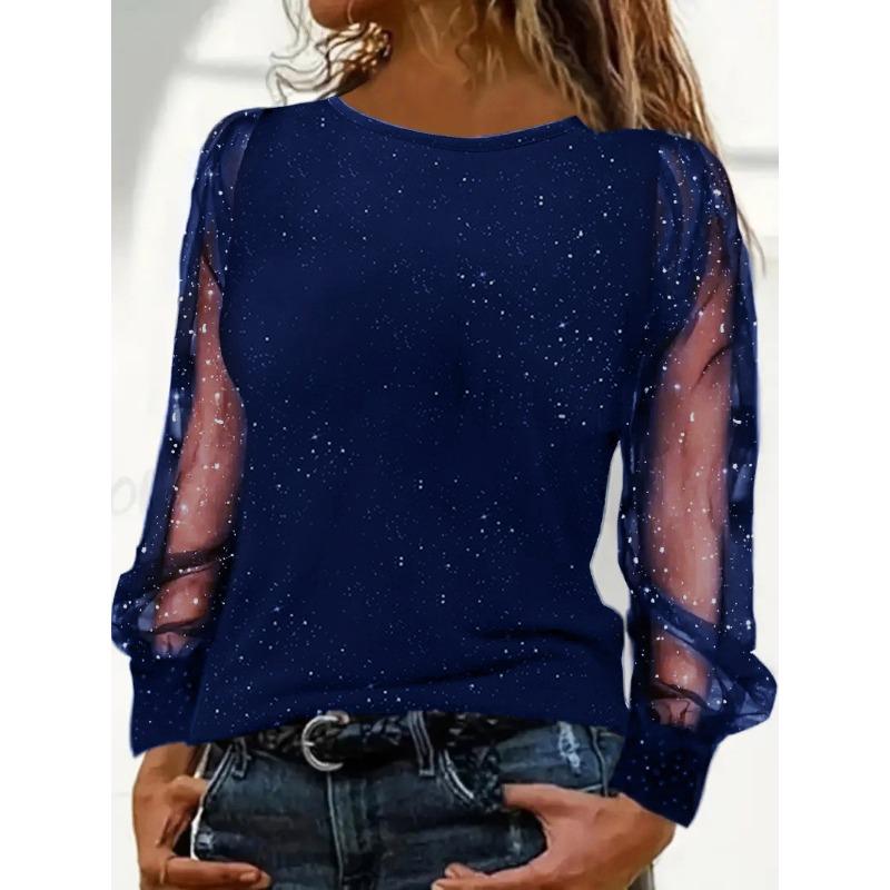 New Long Sleeved Loose Crew Neck Casual Women T-shirt Fashion Office Simple Top Plus Size Spring Autumn Mesh Sleeve Female Elegant Clothing 5XL синій
New Long Sleeved Loose Crew Neck Casual Women T-shirt Fashion Office Simple Top Plus Size Spring Autumn Mesh Sleeve Female Elegant Clothing 5XL синій