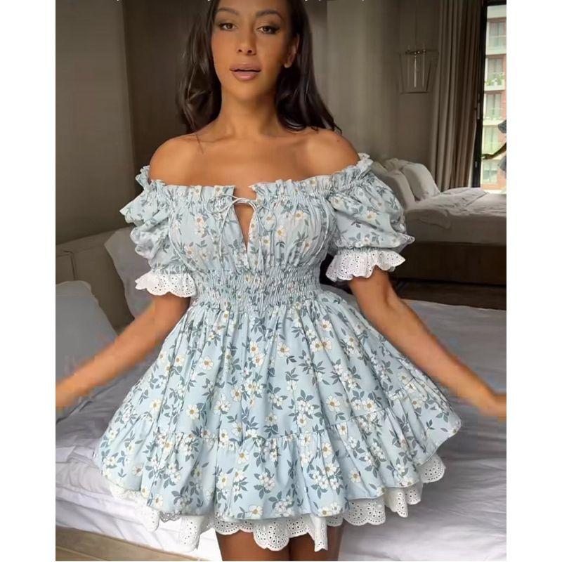 Lace Puff Fairy Princess Dress Small Cherry Blue Floral M
Lace Puff Fairy Princess Dress Small Cherry Blue Floral M