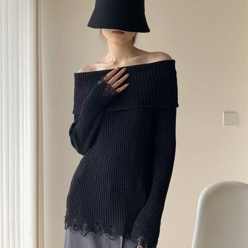Women s French High-End One-Shoulder Pullover Sweater, Autumn Knit Top M
Women s French High-End One-Shoulder Pullover Sweater, Autumn Knit Top M