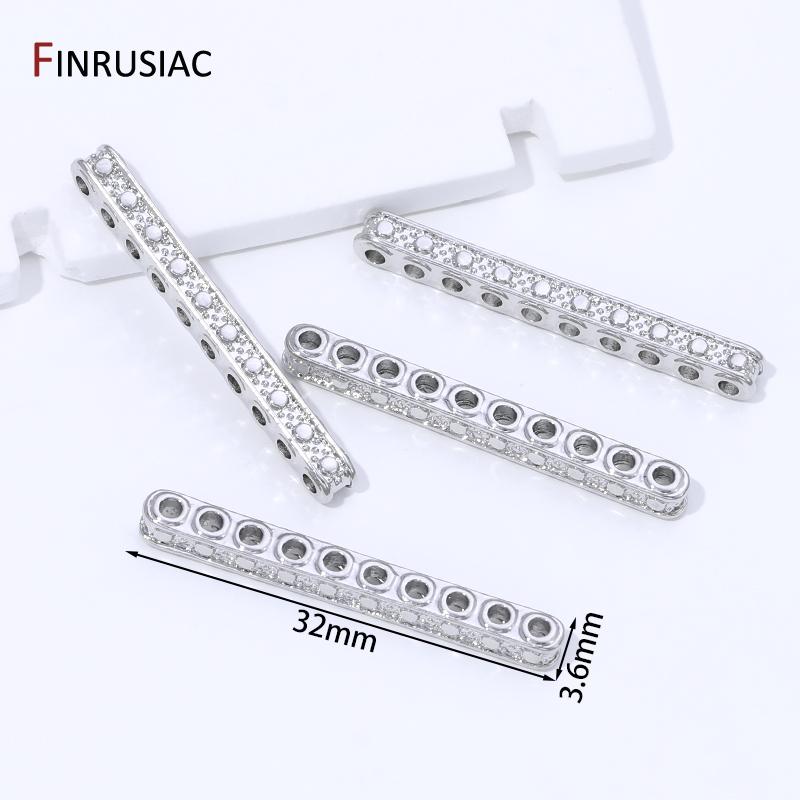 14K Gold Plated Brass Zircon Beads Separators,Multiple Rows Separator Spacer Bars For DIY Bracelet Jewelry Making Accessories 2 pieces
14K Gold Plated Brass Zircon Beads Separators,Multiple Rows Separator Spacer Bars For DIY Bracelet Jewelry Making Accessories 2 pieces