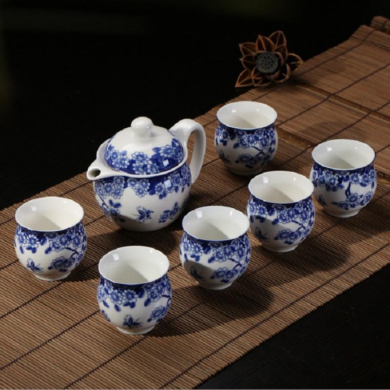 Jingdezhen 7 green flower double double cup heat insulation tea kit, ceramic Kung Fu business gift tea set Seven-piece Set
Jingdezhen 7 green flower double double cup heat insulation tea kit, ceramic Kung Fu business gift tea set Seven-piece Set