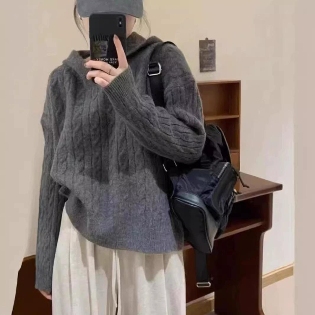 Ленивый Ветер Худи Твист Верхний Свитер Женский Осень и Зима Повседневный Универсальный Свободный Вязаный Пуловер Женский One size серый
Ленивый Ветер Худи Твист Верхний Свитер Женский Осень и Зима Повседневный Универсальный Свободный Вязаный Пуловер Женский One size серый