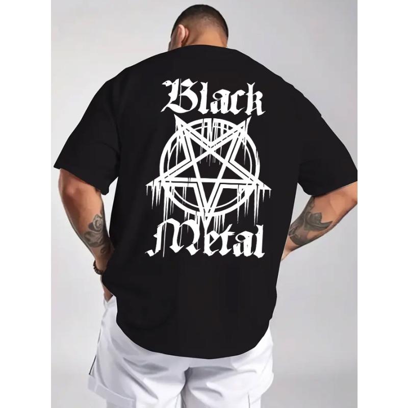 European sizes Men s Summer Short Sleeve T-Shirt with Blark Metal Print - Breathable Round Neck Casual Tee, Blark Metal Lettering Design 4XL
European sizes Men s Summer Short Sleeve T-Shirt with Blark Metal Print - Breathable Round Neck Casual Tee, Blark Metal Lettering Design 4XL