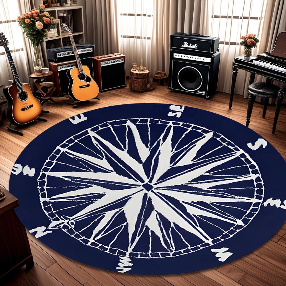 Nautical Anchor Round Rug Rope Border Coastal Modern Home Decor Circle Carpet Soft Non-Slip Floor Mat for Living Room Bedroom 60cmx60cm
Nautical Anchor Round Rug Rope Border Coastal Modern Home Decor Circle Carpet Soft Non-Slip Floor Mat for Living Room Bedroom 60cmx60cm