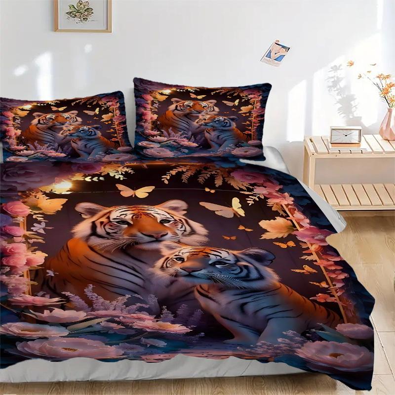 3pcs Tiger Family Duvet Cover Set - Includes 1 Duvet Cover and 2 Pillowcases, No Quilt Core, All-Season Home Decor yy251111044 135x200cm
3pcs Tiger Family Duvet Cover Set - Includes 1 Duvet Cover and 2 Pillowcases, No Quilt Core, All-Season Home Decor yy251111044 135x200cm