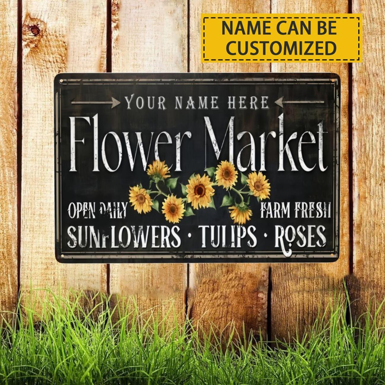 Personalized Sunflowers Roses Flower Market Aluminum Sign 20x30cm Rustic Farmhouse Wall Decor Patio Porch Tin Art білий
Personalized Sunflowers Roses Flower Market Aluminum Sign 20x30cm Rustic Farmhouse Wall Decor Patio Porch Tin Art білий