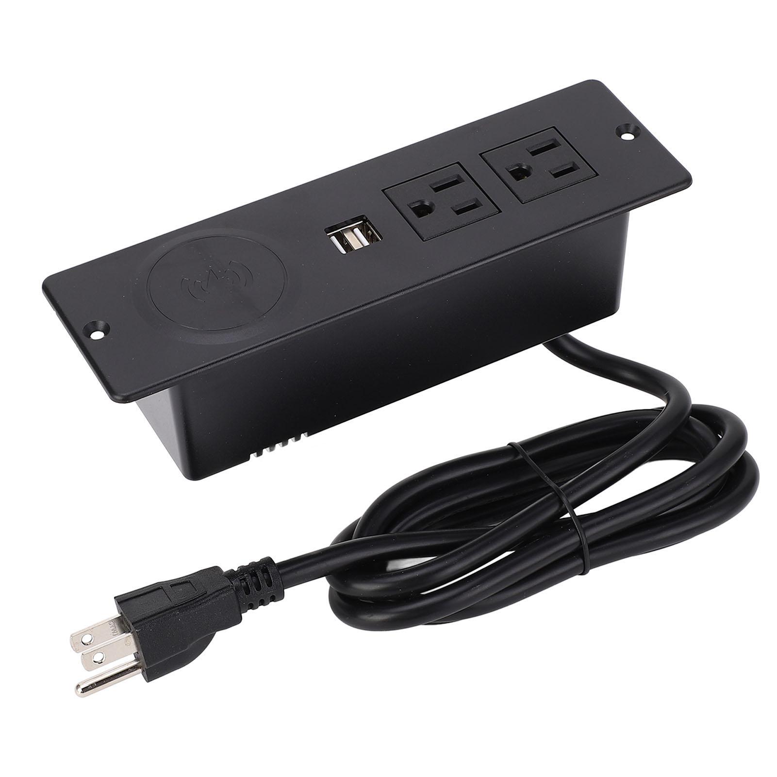 Recessed Power Strip 5 in 1 Flush Mount Desk Multiple Power Outlet with 15W Wireless Charging 1.5m Cable
Recessed Power Strip 5 in 1 Flush Mount Desk Multiple Power Outlet with 15W Wireless Charging 1.5m Cable