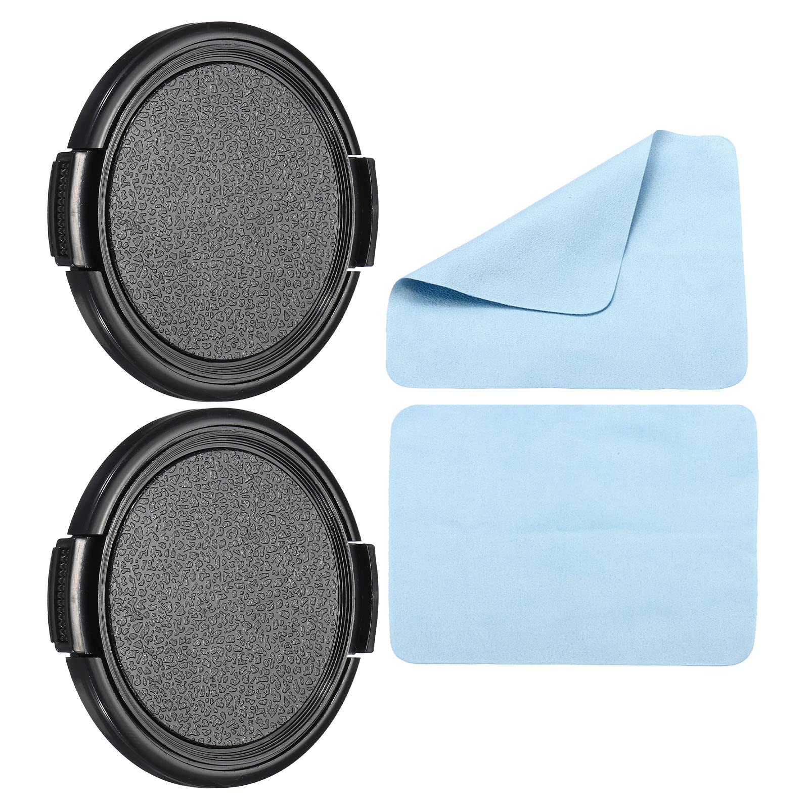 PATIKIL Camera Lens Cap 2pcs Side Pinch Front Lens Cover with Microfiber Cleaning Cloth 55mm Thread Universal for DSLR Lens
PATIKIL Camera Lens Cap 2pcs Side Pinch Front Lens Cover with Microfiber Cleaning Cloth 55mm Thread Universal for DSLR Lens