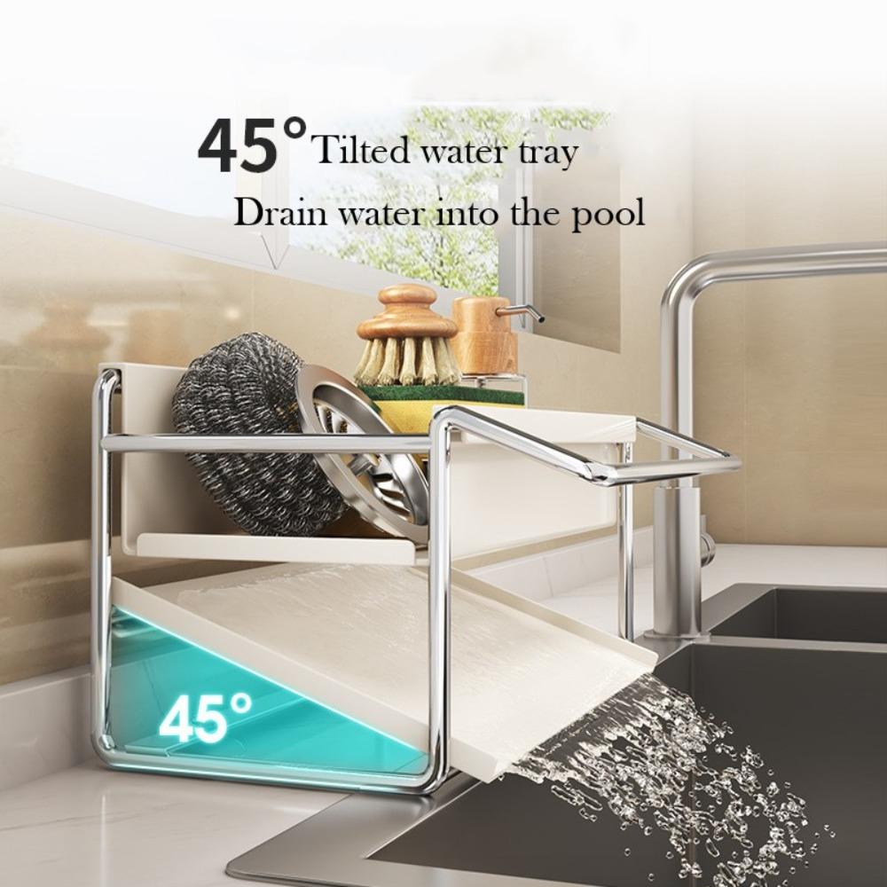 Self-draining Sponge Storage Faucet Holder Durable Soap Drainer Towel Rack Kitchen Style 2/White
Self-draining Sponge Storage Faucet Holder Durable Soap Drainer Towel Rack Kitchen Style 2/White