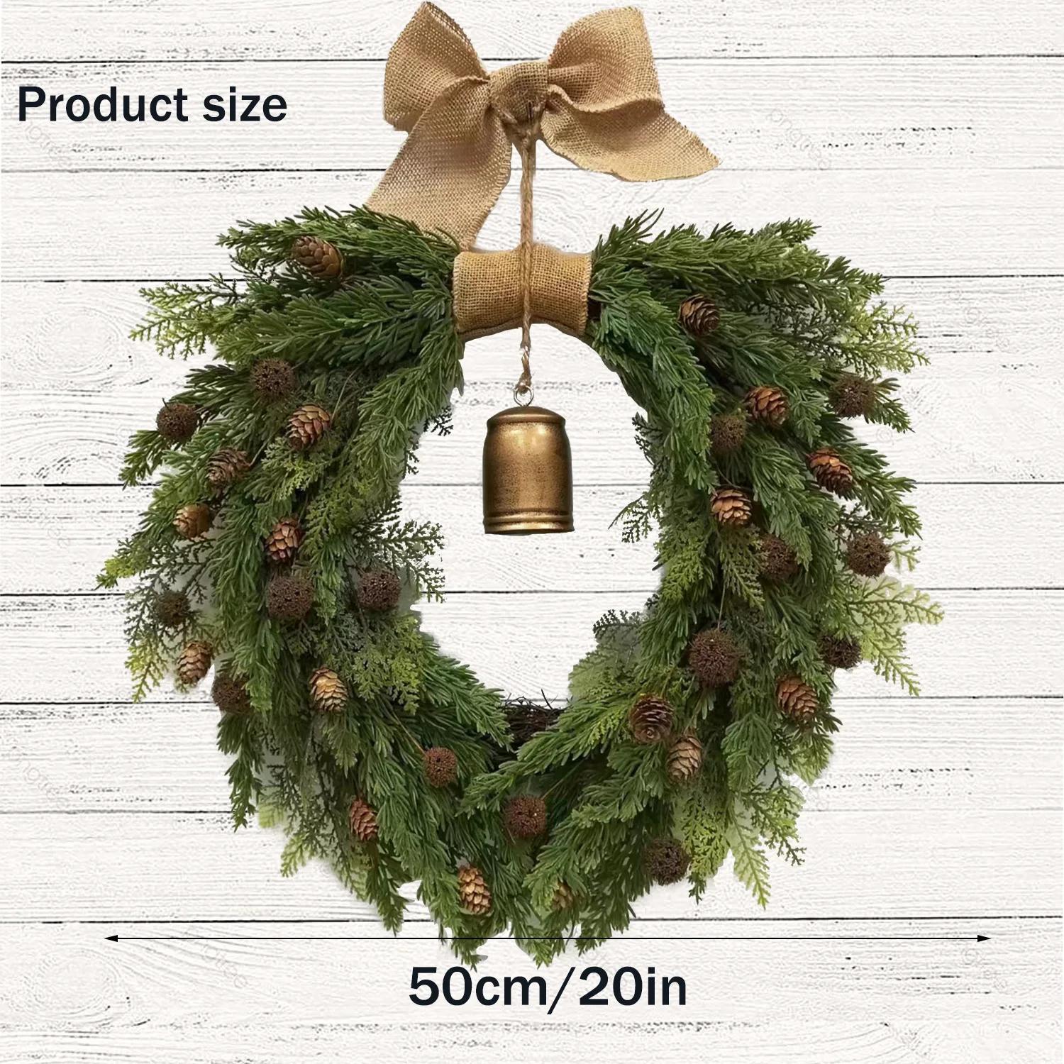New handfeel linen bow bells wreath Front door door hanging garden hanging home decorative arts and crafts
New handfeel linen bow bells wreath Front door door hanging garden hanging home decorative arts and crafts
