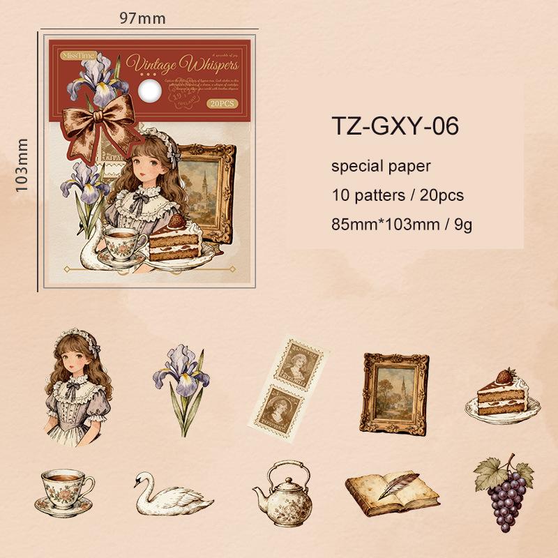 Retro Whisper Series Vintage Flower Girl Character Landscape Sticker Creative DIY Journal Material Collage Stationery
Retro Whisper Series Vintage Flower Girl Character Landscape Sticker Creative DIY Journal Material Collage Stationery
