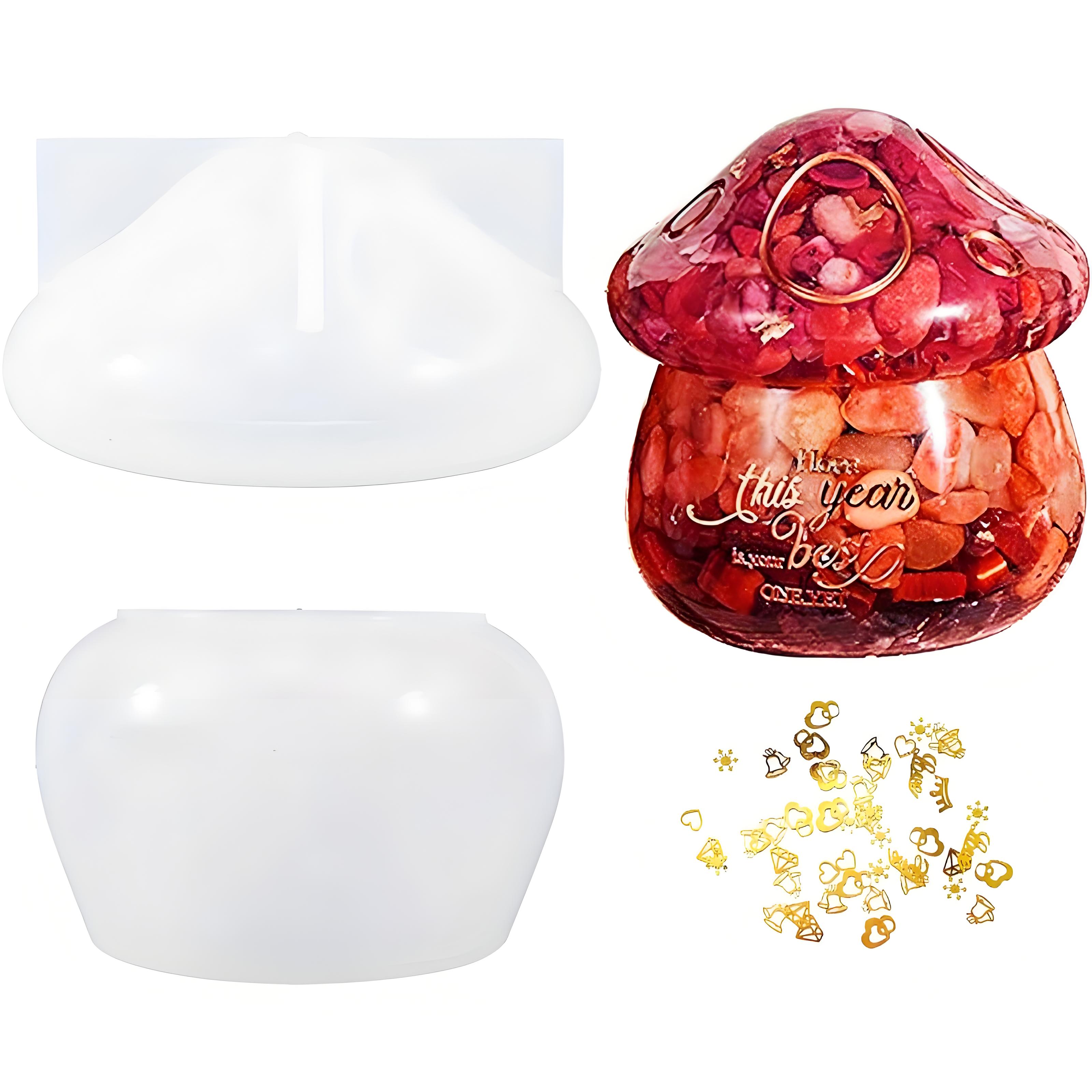 1pc mushroom resin jar mold suit, diy epoxy resin | Wax container | Clay crafts світло-сірого кольору
1pc mushroom resin jar mold suit, diy epoxy resin | Wax container | Clay crafts світло-сірого кольору