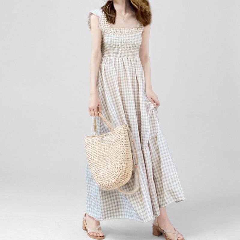 Весна Новое Женское Повседневное Платье-Сарафан в Клетку с Эластичной Талией S
Весна Новое Женское Повседневное Платье-Сарафан в Клетку с Эластичной Талией S