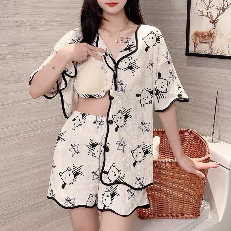 Women s Summer Pajama Set: Short-Sleeve Top with Padded Bust and Shorts, Popular Style XL (115-130 lbs)
Women s Summer Pajama Set: Short-Sleeve Top with Padded Bust and Shorts, Popular Style XL (115-130 lbs)