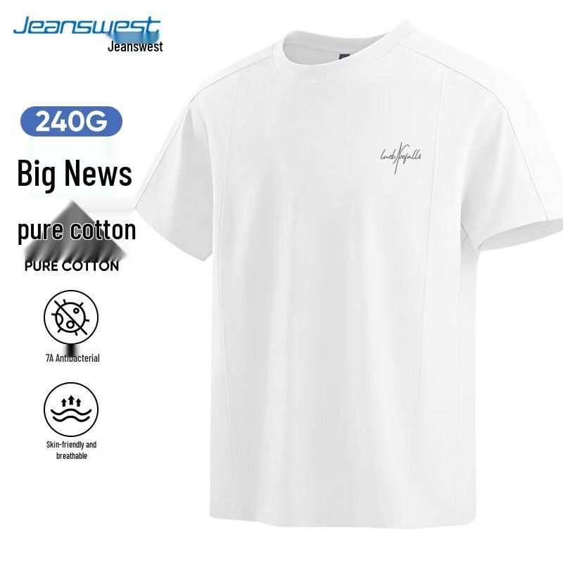 Jeanswest Men s 240g Cotton Half-Sleeve T-Shirt with American Letter Patchwork XL
Jeanswest Men s 240g Cotton Half-Sleeve T-Shirt with American Letter Patchwork XL