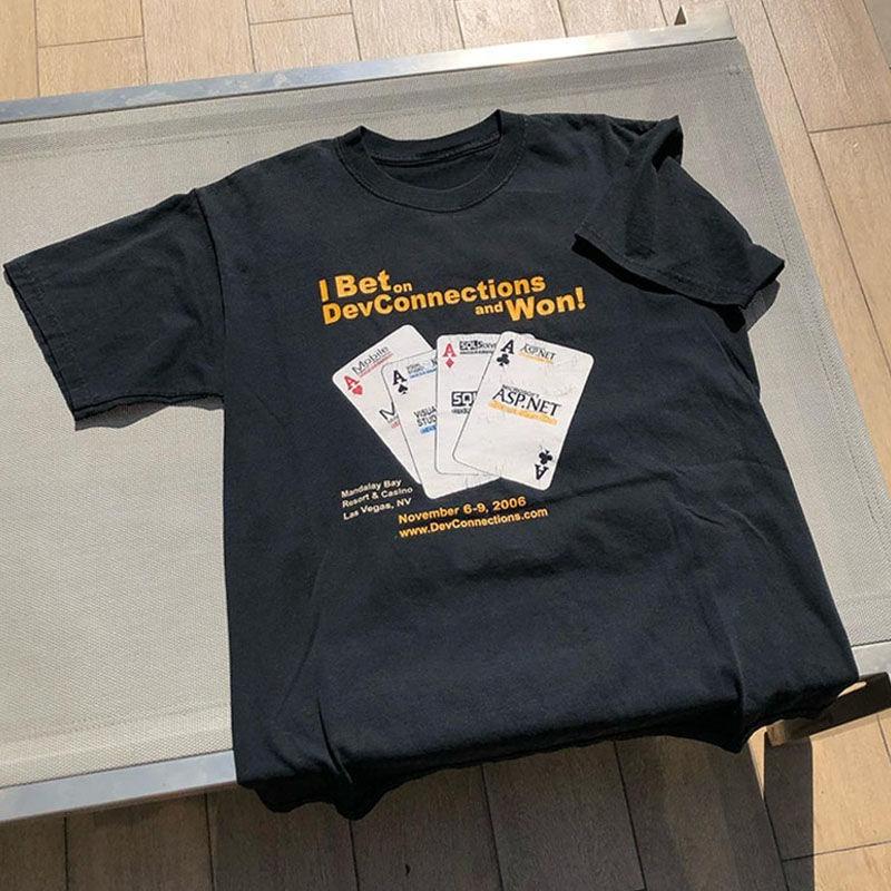 Футболка с коротким рукавом, креативный принт в стиле покерных карт, винтажный стиль, американский ретро, уличная одежда, плотная ткань. 4XL
Футболка с коротким рукавом, креативный принт в стиле покерных карт, винтажный стиль, американский ретро, уличная одежда, плотная ткань. 4XL