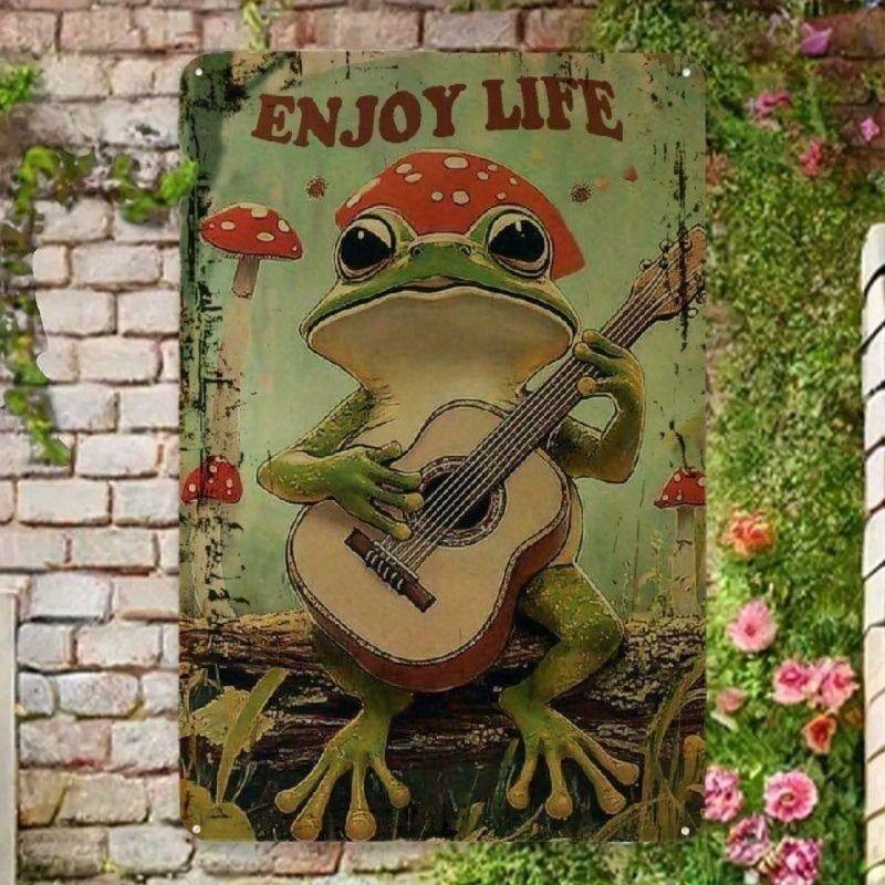Metal Poster Vintage Frog Guitarist Enjoy Life Bar Wall Decor
Metal Poster Vintage Frog Guitarist Enjoy Life Bar Wall Decor