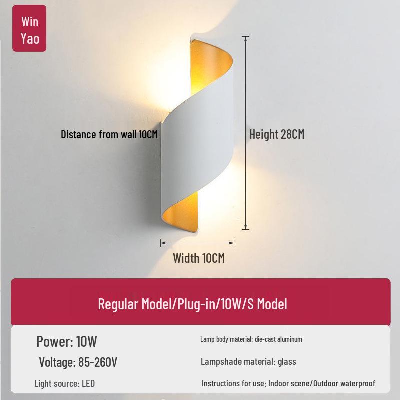 Best-Selling Waterproof LED Wall Light for Outdoor and Indoor Spaces: Creative Courtyard, Aisle, or Living Room Backdrop Lighting. S Shape Gold - 10W холодний білий колір
Best-Selling Waterproof LED Wall Light for Outdoor and Indoor Spaces: Creative Courtyard, Aisle, or Living Room Backdrop Lighting. S Shape Gold - 10W холодний білий колір
