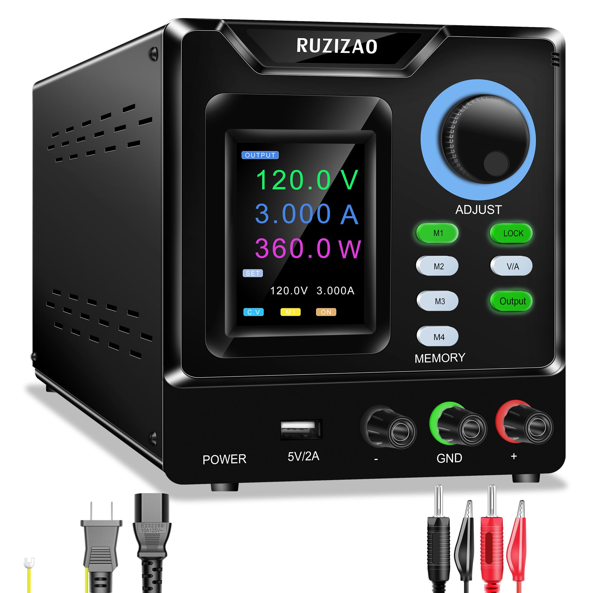 RUZIZAO DC Regulated Power Voltage Current Output Control Push Encoder 4 Sets of Storage USB Charging Low Multiple Current Voltage High Precision
RUZIZAO DC Regulated Power Voltage Current Output Control Push Encoder 4 Sets of Storage USB Charging Low Multiple Current Voltage High Precision
