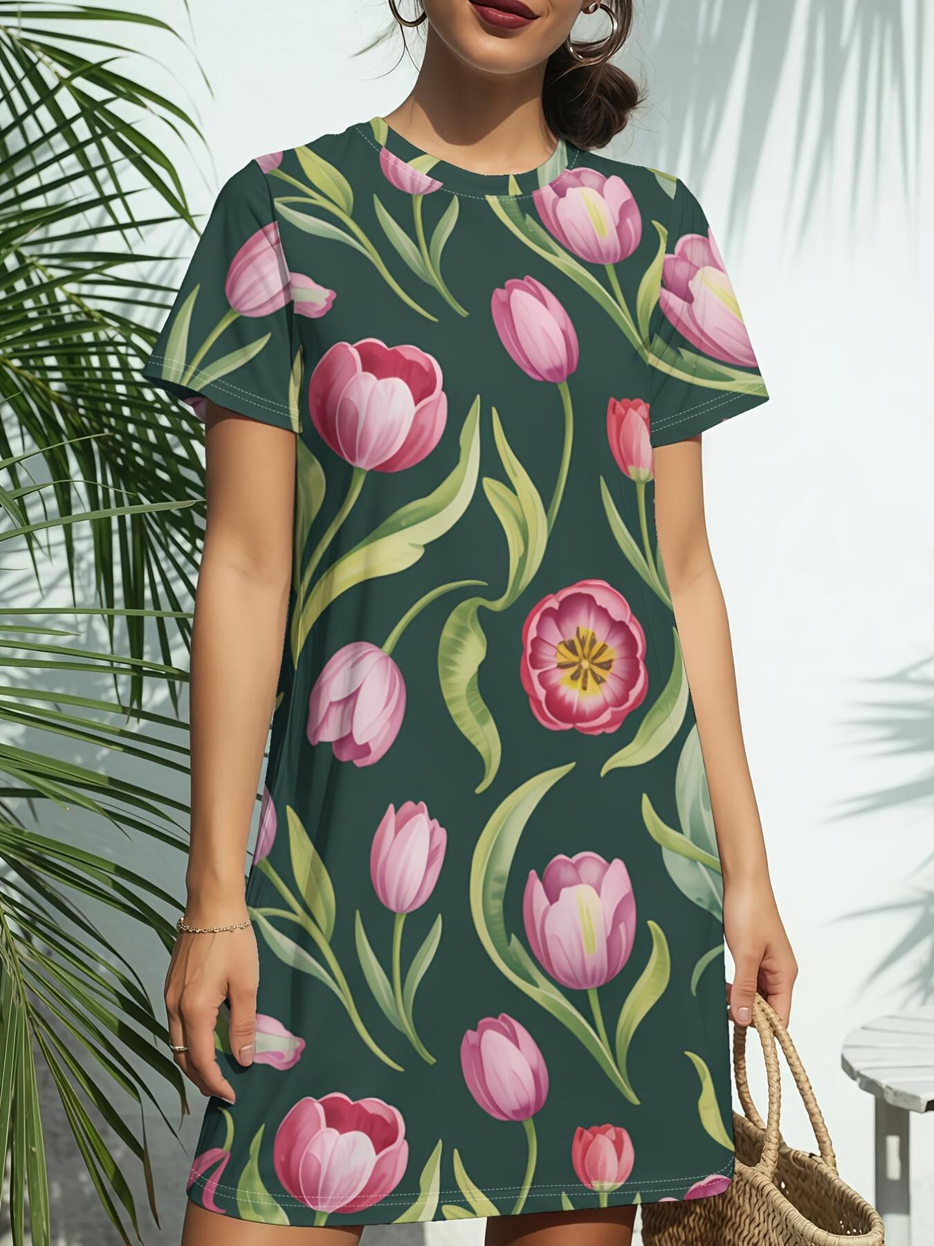 New Women S Pink Floral Round Neck Short Sleeve T-Shirt Dress. Featuring American Fashion Trends with Digital Prints for Spring And Summer. This Elega 9XL дубильна кора
New Women S Pink Floral Round Neck Short Sleeve T-Shirt Dress. Featuring American Fashion Trends with Digital Prints for Spring And Summer. This Elega 9XL дубильна кора