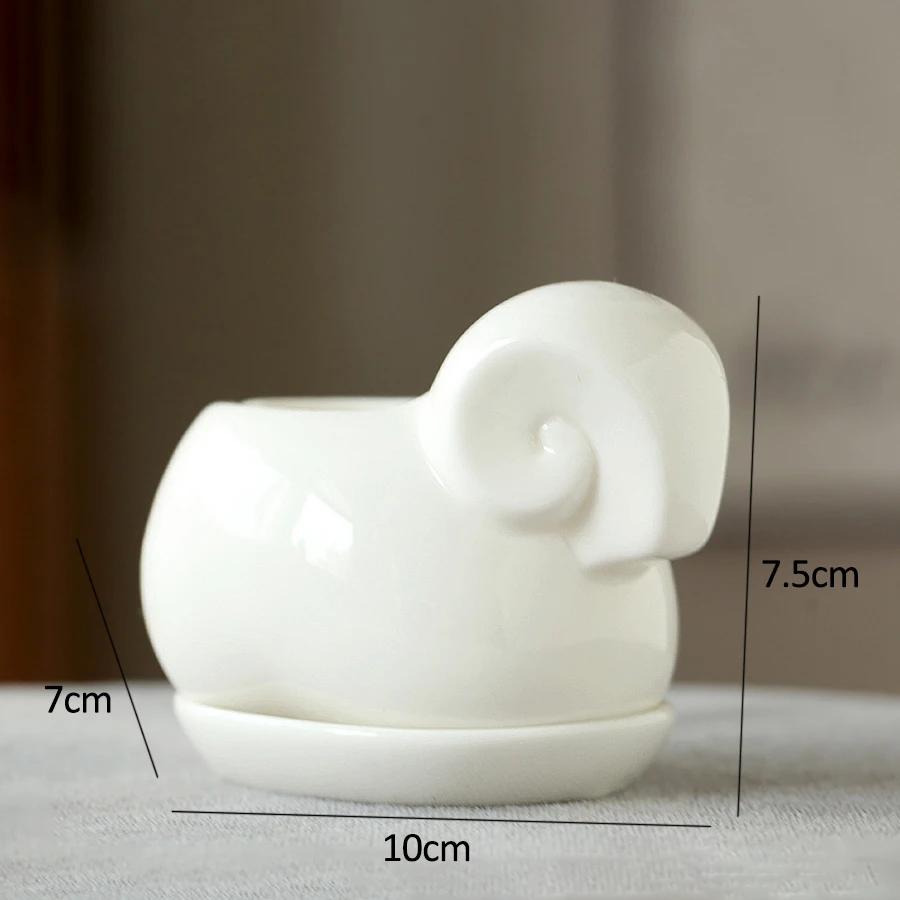 Ceramic Animal Planters Pot, Succulent Planter Pots with Drainage Tray, Small Animals Flowerpot for Home Office Decor
Ceramic Animal Planters Pot, Succulent Planter Pots with Drainage Tray, Small Animals Flowerpot for Home Office Decor