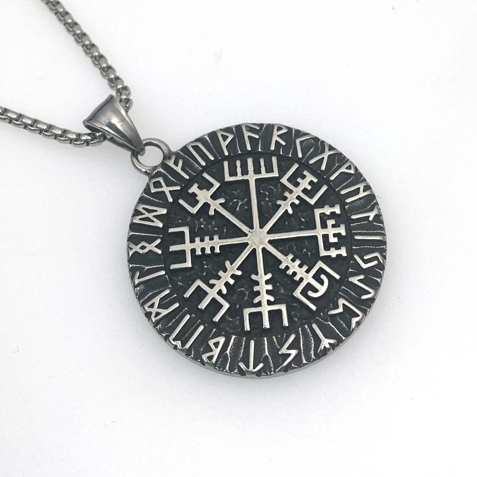 Compass Stainless Steel Pendant, Dark Wind Disc Necklace, Retro Personalized Titanium Steel Accessories
Compass Stainless Steel Pendant, Dark Wind Disc Necklace, Retro Personalized Titanium Steel Accessories