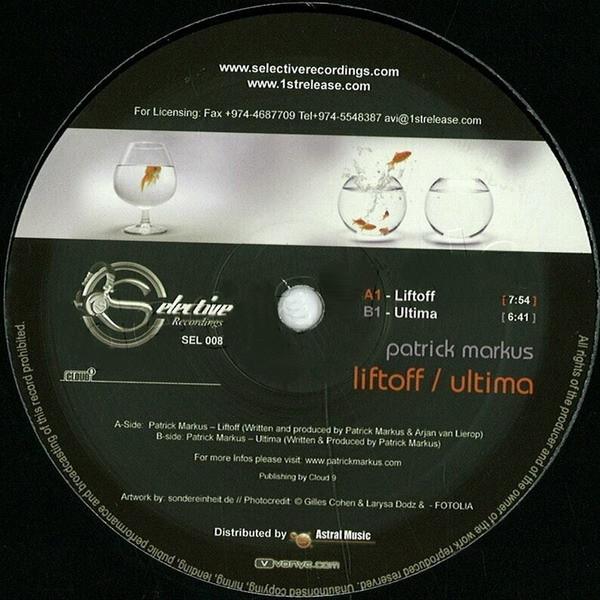 12inch Record PATRICK MARKUS - Liftoff / Ultima SEL008 Selective Recor 2007 Netherland Dance & Electronica Used
12inch Record PATRICK MARKUS - Liftoff / Ultima SEL008 Selective Recor 2007 Netherland Dance & Electronica Used