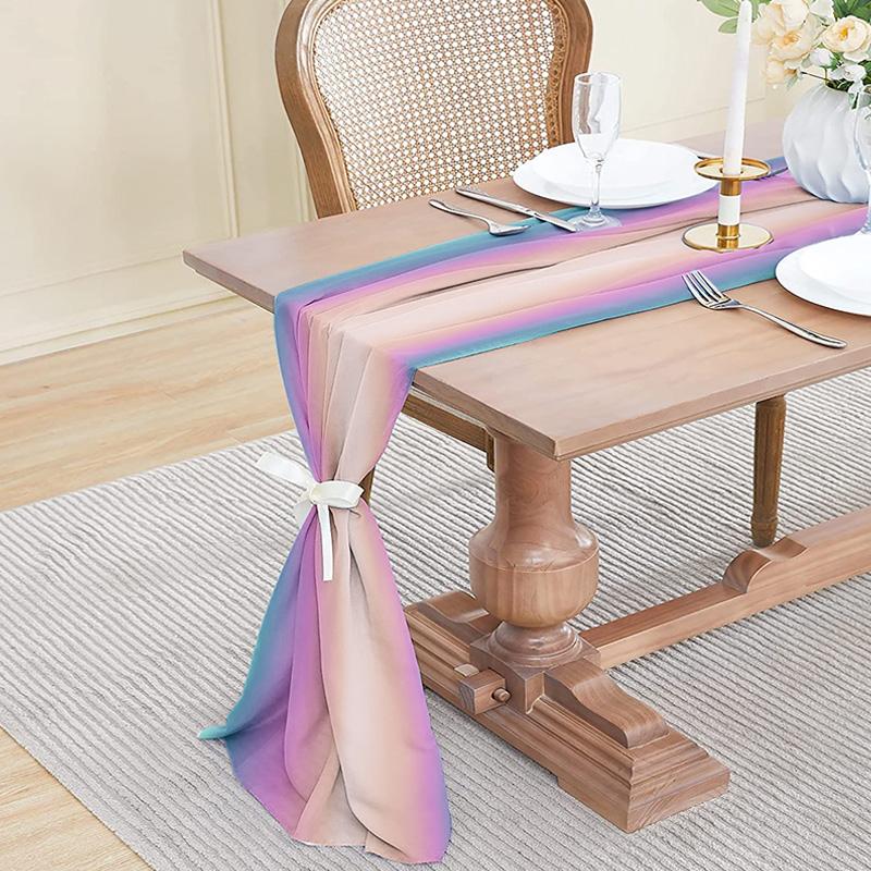 1PC Birthday Party Table Cloth Rainbow Gradient Colored Chiffon Table Runner Table Decor Soft
1PC Birthday Party Table Cloth Rainbow Gradient Colored Chiffon Table Runner Table Decor Soft