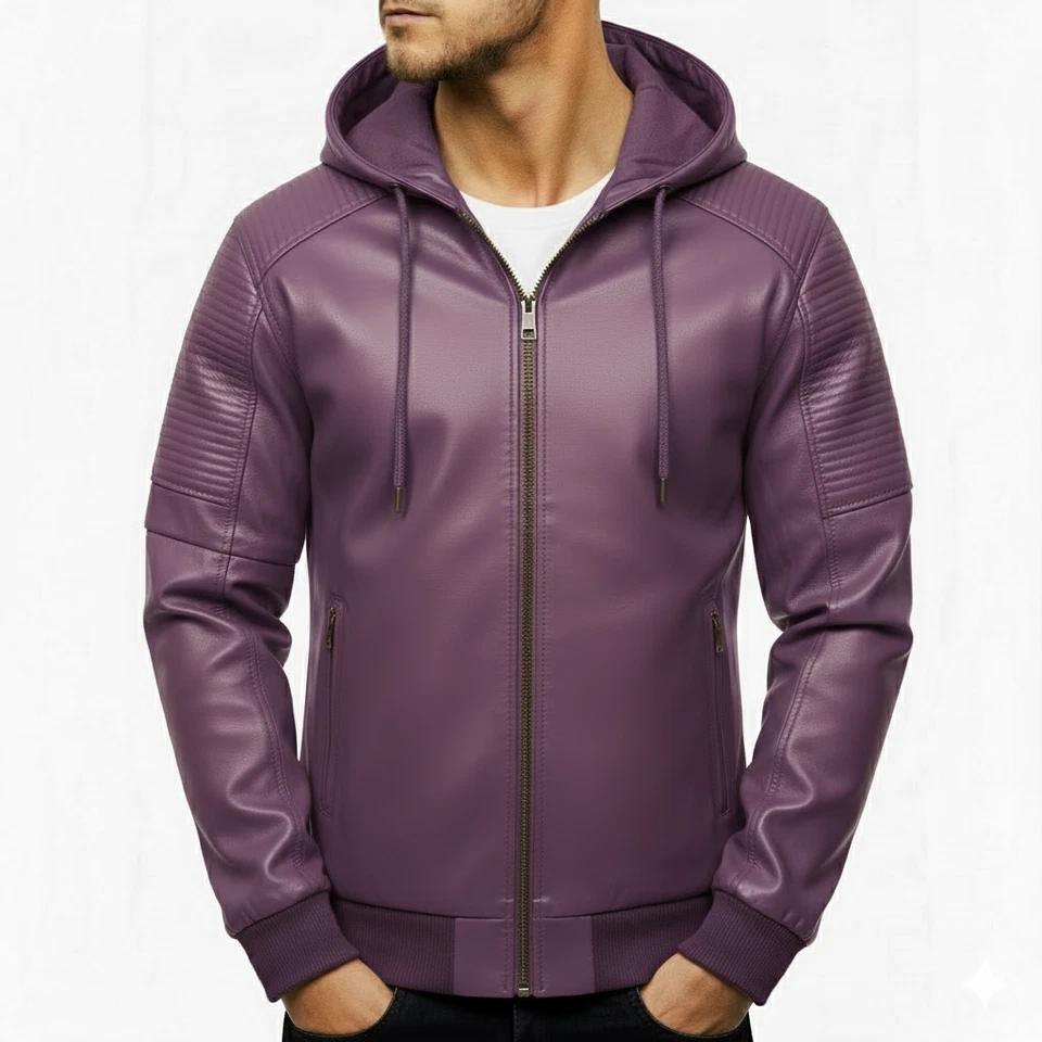 Lambskin Purple Slim Helloween Men s Leather Casual Classic Fit Biker Hoodie Jacket Handmade 3XL фіолетовий
Lambskin Purple Slim Helloween Men s Leather Casual Classic Fit Biker Hoodie Jacket Handmade 3XL фіолетовий