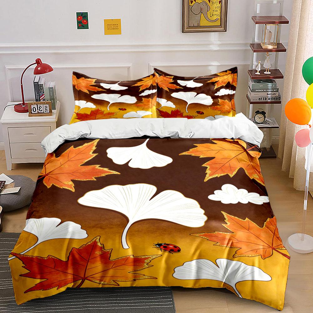 Ginkgo leaves, maple leaves. Bedding sets Duvet cover sets Duvet covers Pillowcases(1 * Duvet Cover 2 * Pillowcases without duvet insert) 135x200cm
Ginkgo leaves, maple leaves. Bedding sets Duvet cover sets Duvet covers Pillowcases(1 * Duvet Cover 2 * Pillowcases without duvet insert) 135x200cm