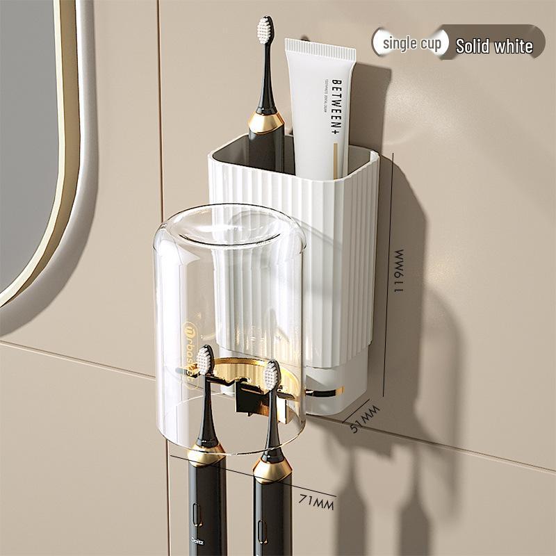 Настенный держатель для электрической зубной щетки и стакана для полоскания без сверления
Настенный держатель для электрической зубной щетки и стакана для полоскания без сверления
