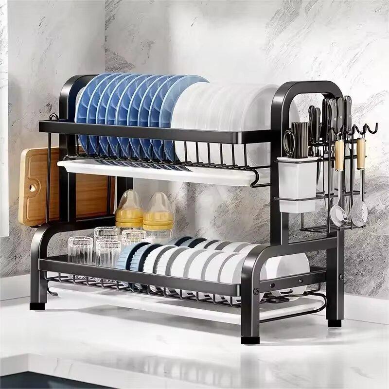 Dish Drying Rack 2-Tier Compact Kitchen Dish Rack Drainboard Set Large Rust-Proof Dish Drainer with Utensil Holder NEW
Dish Drying Rack 2-Tier Compact Kitchen Dish Rack Drainboard Set Large Rust-Proof Dish Drainer with Utensil Holder NEW