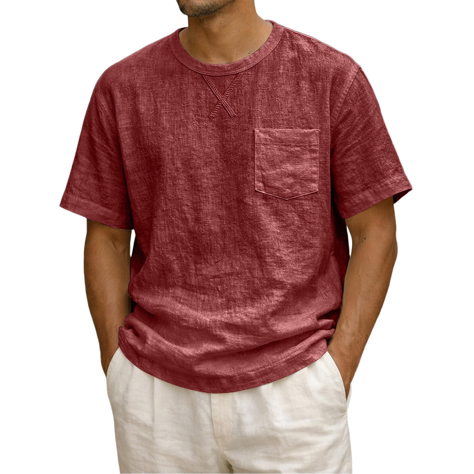 Men’s Linen Short Sleeve T-Shirt with Chest Pocket Relaxed Fit Lightweight Summer Top Casual Tee XL винный
Men’s Linen Short Sleeve T-Shirt with Chest Pocket Relaxed Fit Lightweight Summer Top Casual Tee XL винный