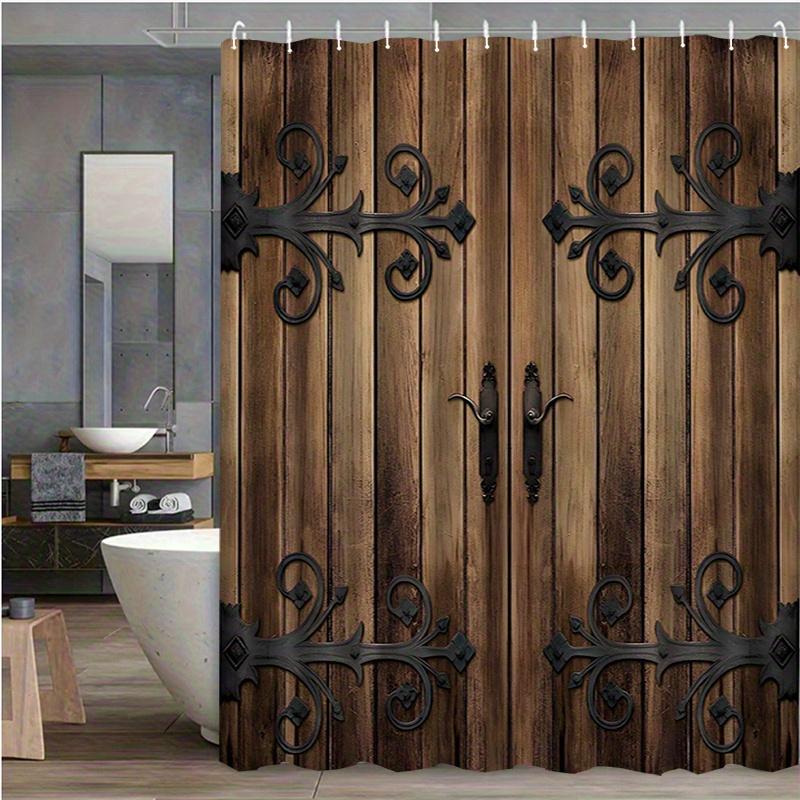 Wooden Door With Iron Hinges Shower Curtain Machine Washable All Season Waterproof Privacy Protection Rustic Design Vintage W60H190(CM)-1 Pcs
Wooden Door With Iron Hinges Shower Curtain Machine Washable All Season Waterproof Privacy Protection Rustic Design Vintage W60H190(CM)-1 Pcs