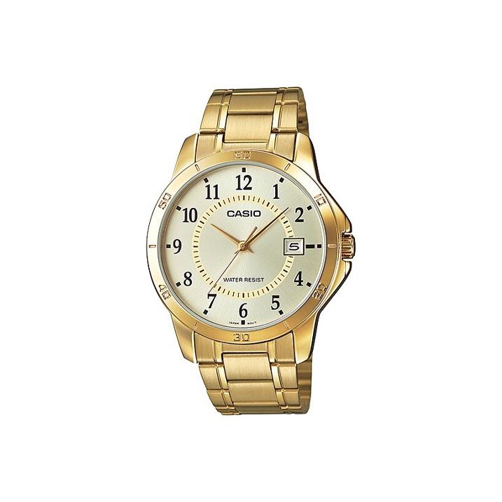 Casio Standard Series Simple Fashionable Waterproof Quartz Movement Stainless Steel Ion Plated Watch Men watches Gold MTP-V004G-9B Champagne Watch Dial
Casio Standard Series Simple Fashionable Waterproof Quartz Movement Stainless Steel Ion Plated Watch Men watches Gold MTP-V004G-9B Champagne Watch Dial
