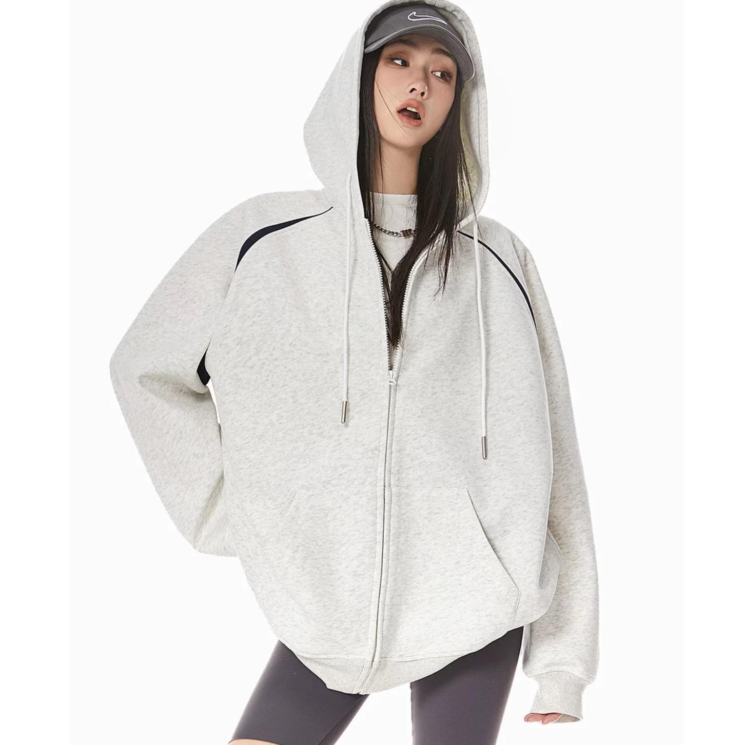 Женская толстовка-кардиган с капюшоном в стиле ретро — универсальная, свободная повседневная модель для весны и осени. 2XL
Женская толстовка-кардиган с капюшоном в стиле ретро — универсальная, свободная повседневная модель для весны и осени. 2XL