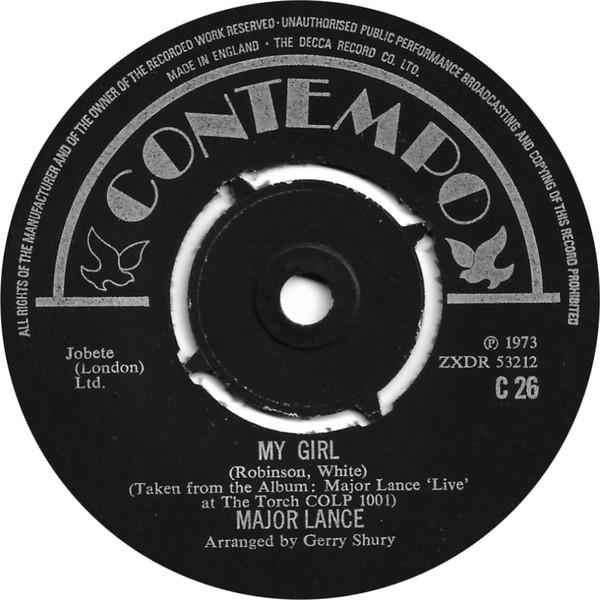 7inch Record MAJOR LANCE - My Girl / Dark And Lonely C26 Contempo 1973 UK Soul/Funk Used
7inch Record MAJOR LANCE - My Girl / Dark And Lonely C26 Contempo 1973 UK Soul/Funk Used