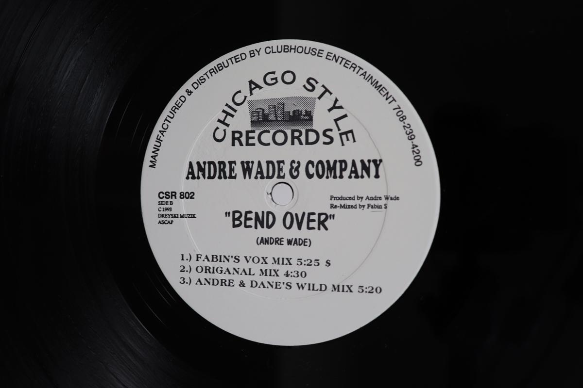 12inch Record ANDRE WADE COMPANY Bend Over CSR802 CHICAGO STYLE R 1993 US Dance Electronica Used
12inch Record ANDRE WADE COMPANY Bend Over CSR802 CHICAGO STYLE R 1993 US Dance Electronica Used
