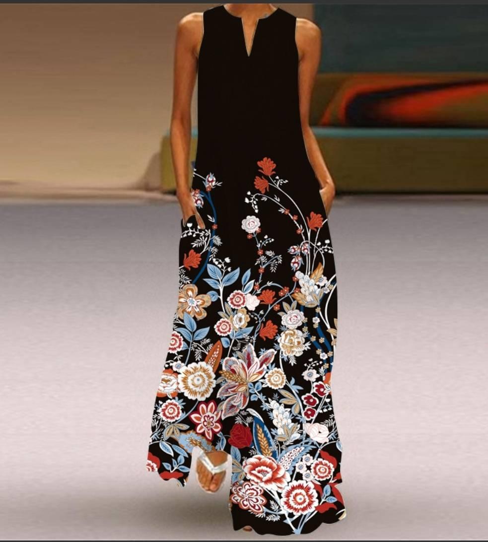 Женские винтажные платья с принтом, летнее длинное платье без рукавов с v-образным вырезом в стиле бохо, женские повседневные элегантные платья макси для пляжной вечеринки, Vestidos XXXL
Женские винтажные платья с принтом, летнее длинное платье без рукавов с v-образным вырезом в стиле бохо, женские повседневные элегантные платья макси для пляжной вечеринки, Vestidos XXXL