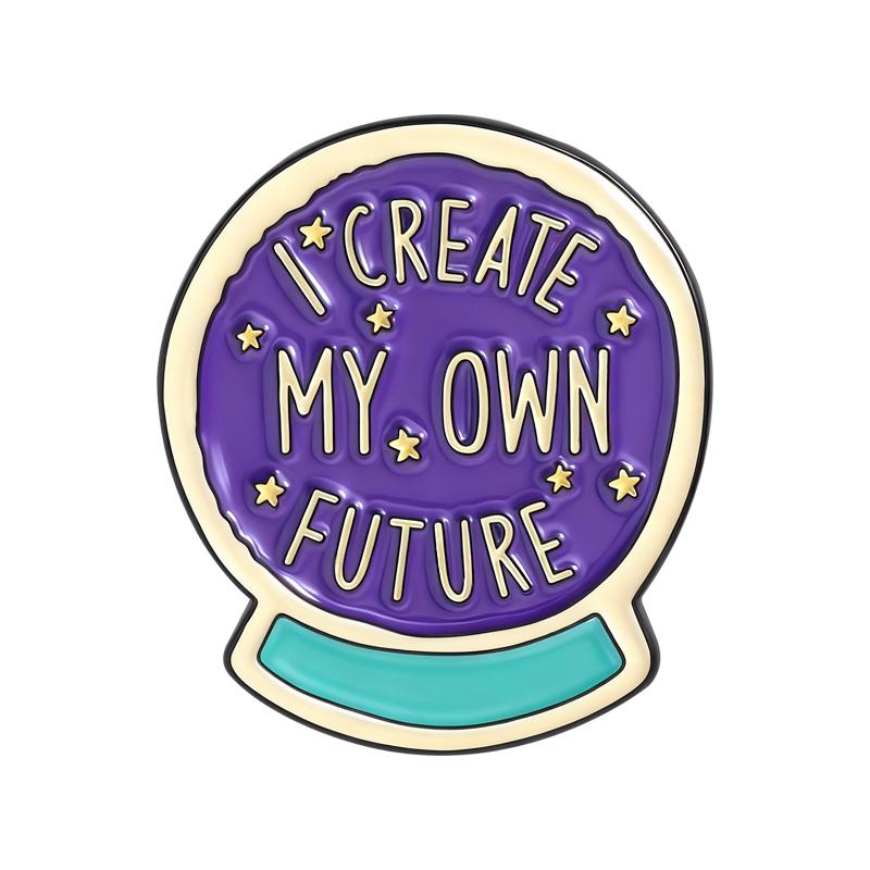 Magic Crystal Ball Enamel Pins I Creat My Own Future Brooches Lapel Badges She Is Her Own Muse Jewelry Gift for Kids Friends
Magic Crystal Ball Enamel Pins I Creat My Own Future Brooches Lapel Badges She Is Her Own Muse Jewelry Gift for Kids Friends