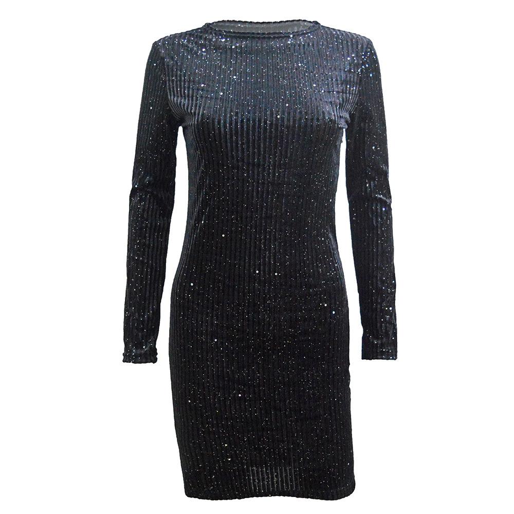 European and American popular women s clothing sparkling sequins pink velvet long-sleeved slim-fit dress XL чорний
European and American popular women s clothing sparkling sequins pink velvet long-sleeved slim-fit dress XL чорний