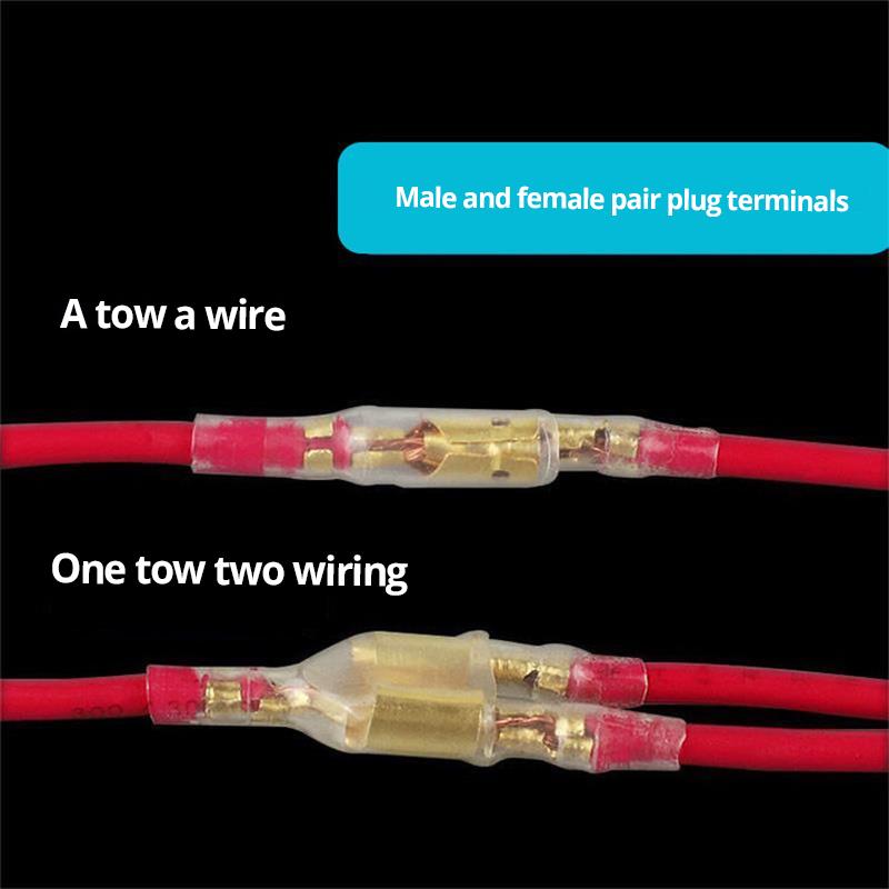50Sets One Female And Two Male 4.0 Bullet Terminal Electrical Wire Connector Diameter Male Female 1 2 Transparent Sheath
50Sets One Female And Two Male 4.0 Bullet Terminal Electrical Wire Connector Diameter Male Female 1 2 Transparent Sheath