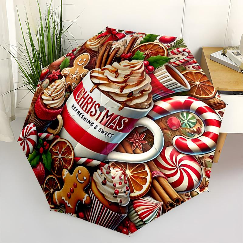 1pc Christmas Hot Chocolate Automatic Umbrella Portable Home Essential Umbrella, Iron Umbrella Structure Suitable for All Seasons yy251123173
1pc Christmas Hot Chocolate Automatic Umbrella Portable Home Essential Umbrella, Iron Umbrella Structure Suitable for All Seasons yy251123173