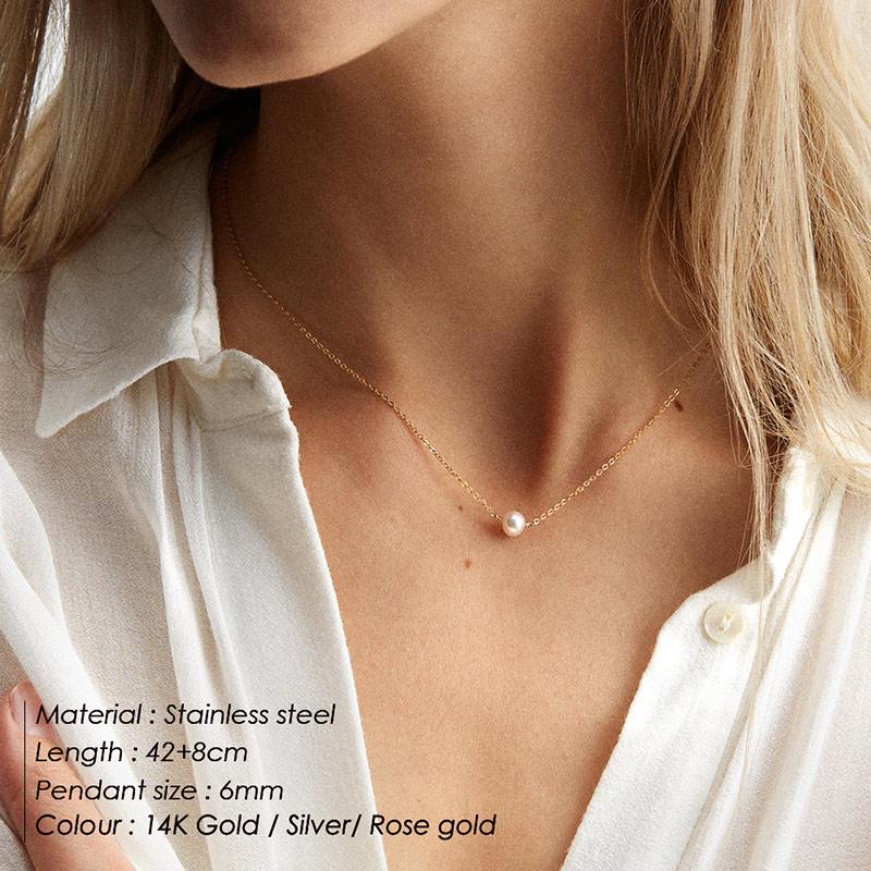 e-Manco Stainless Steel Choker imitated Pearl Necklaces for Women Gold Color Layered Chain Necklace Jewelry Rose Gold Color
e-Manco Stainless Steel Choker imitated Pearl Necklaces for Women Gold Color Layered Chain Necklace Jewelry Rose Gold Color