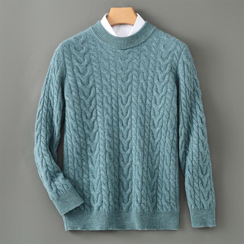 Men s 100% Pure Wool Round Neck Sweater – Autumn/Winter Thick Knit, Casual Loose Fit, Inner Cashmere Base Layer. S
Men s 100% Pure Wool Round Neck Sweater – Autumn/Winter Thick Knit, Casual Loose Fit, Inner Cashmere Base Layer. S